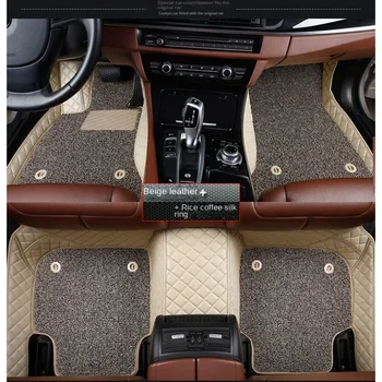 Vlastní double layer auto podlahové rohože koberec vhodný pro BMW M2 F87 2 Dveře M3 4 Dveře M5 18-22 X5M 09-14 interiérové doplňky