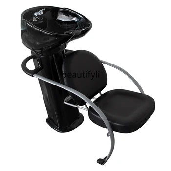 Holičství Sedí Šampon Židle Vlasy-Mytí Židle Jednoduché Kadeřnictví Japonské Půl Ležící Splachování Bed