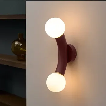 Jednoduchý Moderní Kreativní Měsíc Nástěnné Svítidlo Ložnice Noční Lampa Nordic Light Luxury Ball Sklo Obývací Pokoj Pozadí Nástěnné Svítidlo
