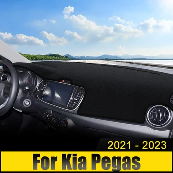 Pro Kia Pegas 2021 2022 2023 2024 Auto Kryt Palubní desky Vyhněte se Světlo Pad Slunce Odstín Případě Anti-UV Koberce, Protiskluzové Podložky Příslušenství