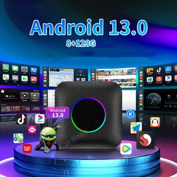 Carlinkit připojeno K Bezdrátové Carplay Androidauto Android 13 Auto Center Smart Box 8Gb Ram+128 gb na Palubě Paměti Gps