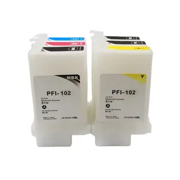PFI-102 PFI-104 Prázdné Plnitelné Inkoustové Kazety pro Canon PFI102 IPF650 IPF655 IPF750 IPF755 IPF760 IPF765 Tiskárny Bez Čipu