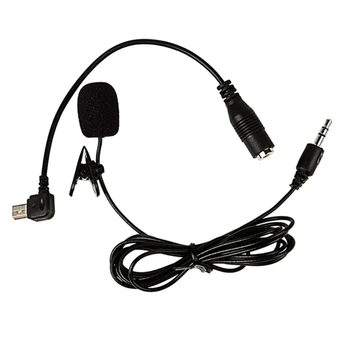 Všesměrový Klopový Klopě Mikrofon pro Hero 3 3+ 4 Fotoaparát Mini USB na 3,5 mm Kabel Adaptéru Mic Příslušenství