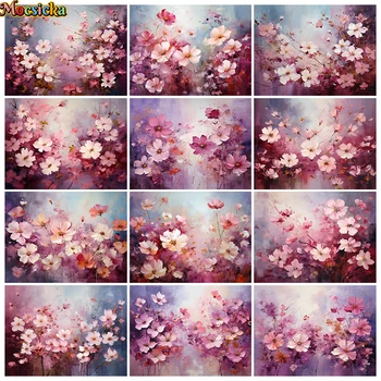 Abstraktní Růžové Květinové Pozadí, Fotografie, Vintage, Olejomalba Mateřské Dospělé Děti Umění Portrét Fotografii Pozadí Studio