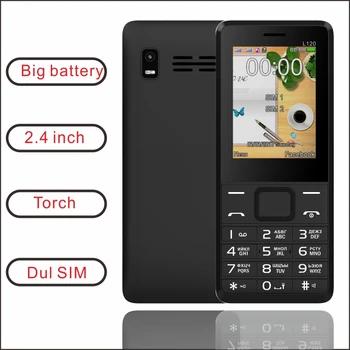 EAOR 2G GSM 2.4 palcový displej Funkce Telefonu Dual SIM karty 3000mAh velký battrey Klávesnice Telefonu s silné světlo, Pochodeň